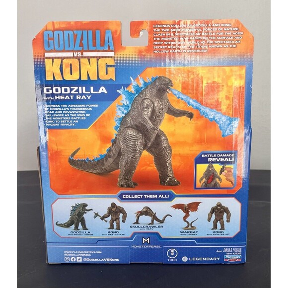 NEW Godzilla VS Kong Godzilla Heat Ray Monsterverse Playmates 6” 2021 Movie - Picture 4 of 5
